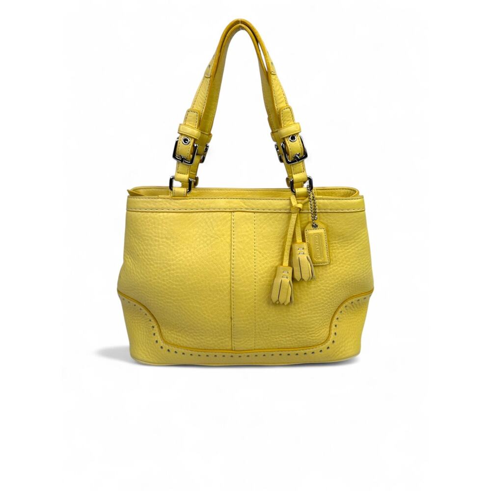Coach Vintage 2005 Hampton Pebbled Leather Tassel Satchel